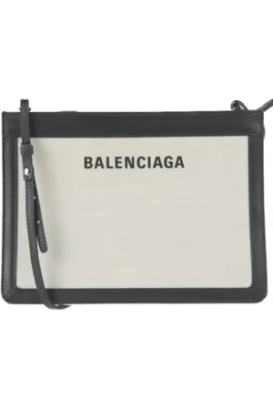 Balenciaga Pre-owned, Kobieta, Biały, ONE SIZE, Len, Pre-owned Canvas clutches