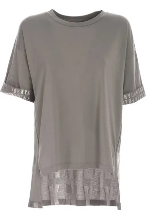 DKNY Koszulki, Kobieta, Szary, L, T-Shirts