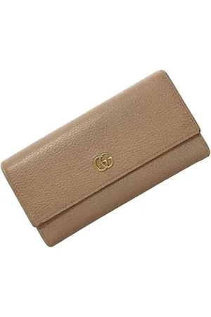 Gucci Pre-owned, Kobieta, Beżowy, ONE SIZE, Skóra, Pre-owned skórzane portfele
