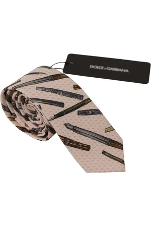 Dolce & Gabbana Akcesoria, Mężczyzna, Różowy, ONE SIZE, Luksusowy Jedwabny Krawat - Różowy, Obniżona Cena