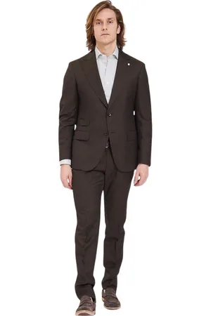 LUIGI BIANCHI MANTOVA Garnitury, Mężczyzna, brązowy, L, Elegancka Sukienka