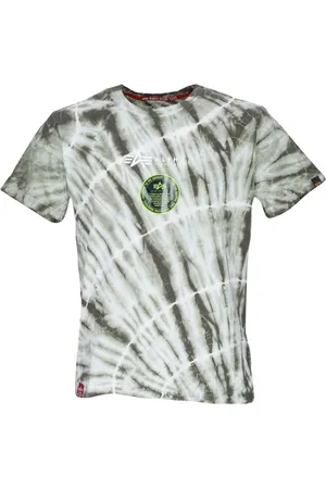 Alpha Industries Koszulki, Mężczyzna, Zielony, L, Tie Dye Tee - Ciemnozielony