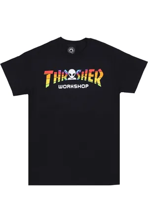 Thrasher Koszulki, Mężczyzna, Czarny, S, Spectrum Tee X AWS Czarny