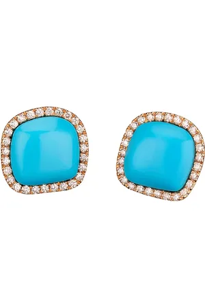 CHANTECLER Akcesoria, Kobieta, Niebieski, ONE SIZE, Enchanté Złote Kolczyki z 0,40 CT Diamentem