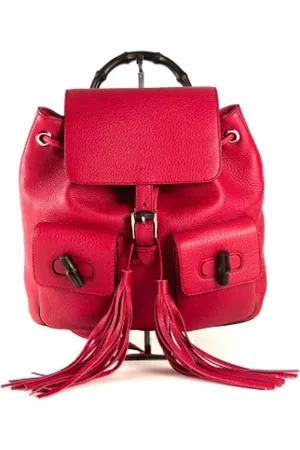 Gucci Pre-owned, Kobieta, Różowy, ONE SIZE, Używany różowy materiałowy plecak Gucci