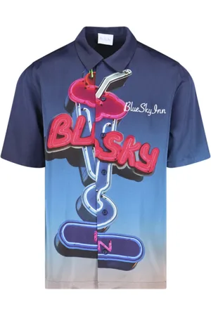 BLUE SKY INN Koszule, Mężczyzna, Niebieski, XL, Short Sleeve Shirts