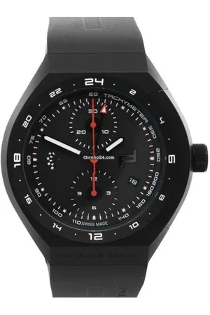 Porsche Design Akcesoria, Mężczyzna, Czarny, ONE SIZE, Zegarek - Uomo - 6030.6.01.007.05.2 - Monobloc Actuator 24h -chronotimer czarze