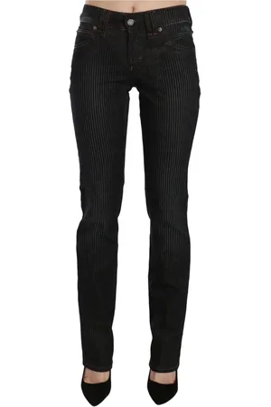 John Galliano Jeansy, Kobieta, Czarny, W24, Denim, Spodnie Slim Fit z Dżinsu i Sztruksu