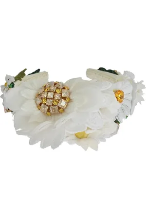 Dolce & Gabbana Akcesoria, Kobieta, Wielobarwność, ONE SIZE, Zjawiskowa opaska Margherite Crystal