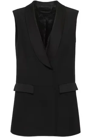 Alberta Ferretti Kurtki, Kobieta, Czarny, S, Czarna Satynowa Kurtka z Ukrytym Zapięciem