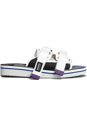 SUICOKE Buty, Mężczyzna, Biały, 38 EU, Rayon, Moto Plecione Klapkiy dla modnych mężczyzn
