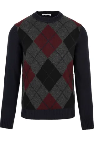 FILIPPO DE LAURENTIIS Swetry, Mężczyzna, Szary, L, Y23127 008 Rombi Grigio Swetry