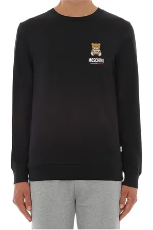 Moschino Bluzy, Mężczyzna, Czarny, L, Czarny Teddy Toy Sweatshirt