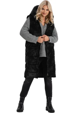 Look made with Love Kurtki, Kobieta, Czarny, 2XL, Poliester, Kamizelka pikowana Pearl Look 934