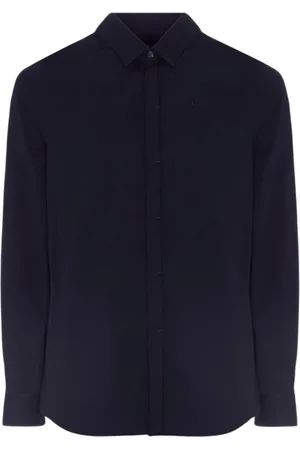 Armani Exchange Koszule, Mężczyzna, Niebieski, 2XL, Niebieskie Koszule Męskie