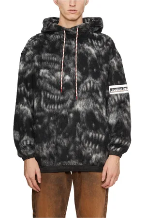 ARIES Bluzy, Mężczyzna, Czarny, L, Len, Bluza Polarowa
