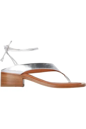 Durazzi Milano Buty, Kobieta, Szary, 36 EU, Metaliczne sandały z wiązaniem