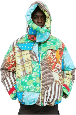 ERL Kurtki, Mężczyzna, Wielobarwność, M, Kurtka Snowboardowa z Motywem Multiprint