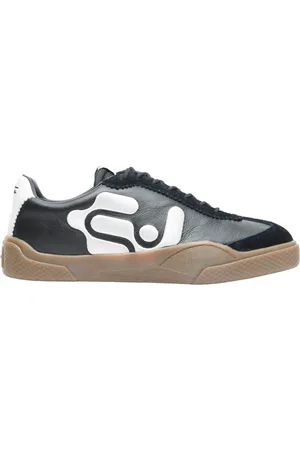 Eytys Buty, Mężczyzna, Czarny, 41 EU, Zamsz, Santos Skórzane Sneakersy z Wstawkami zamszowymi