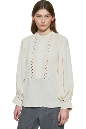 Antik Batik Bluzki, Kobieta, Beżowy, M, Aya koronkowa bluzka