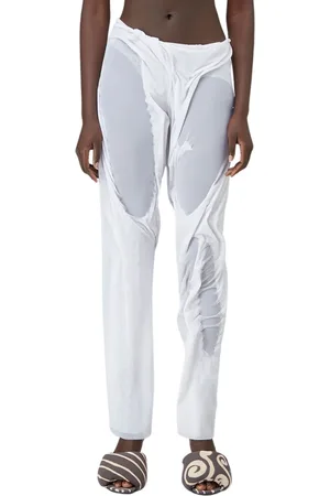DI PETSA Spodnie, Kobieta, Biały, L, Trousers