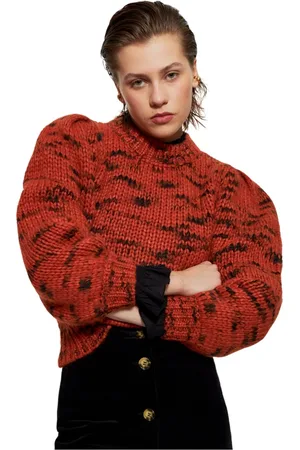 Antik Batik Swetry, Kobieta, Pomarańczowy, S, Sweter z wełny alpaki Annabella