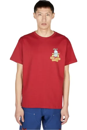 Sky High Farm Koszulki, Mężczyzna, Czerwony, M, T-Shirts