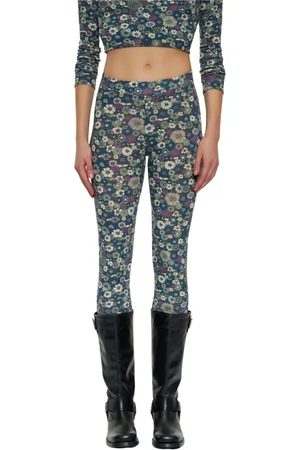 Antik Batik Spodnie, Kobieta, Zielony, S, Antonia print leggings