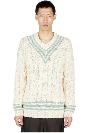 VISVIM Swetry, Mężczyzna, Beżowy, S, Luksusowy Sweter z Warkoczami