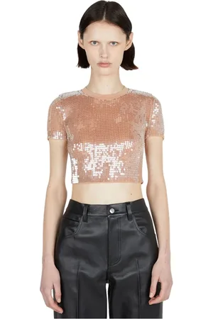 Alexander Wang Koszulki, Kobieta, Beżowy, L, T-Shirts