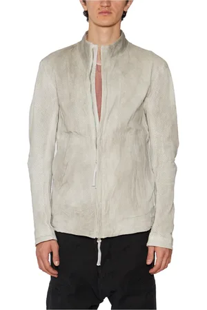 11 BY BORIS BIDJAN SABERI Bluzy, Mężczyzna, Szary, M, Kurtka skórzana
