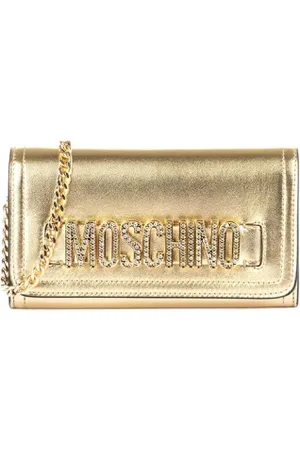 Moschino Torebki, Kobieta, Beżowy, ONE SIZE, Złote Kopertówka dla Kobiet