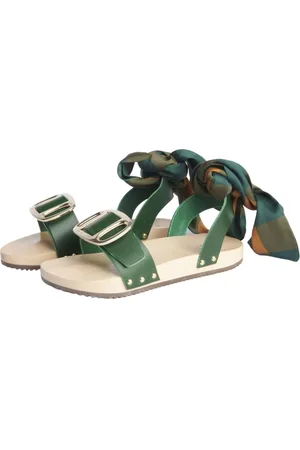 JEJIA Buty, Kobieta, Zielony, 40 EU, Flat Sandals