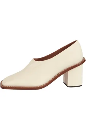 Plan C Buty, Kobieta, Biały, 39 EU, Białe dekoltowane buty z 8cm obcasem