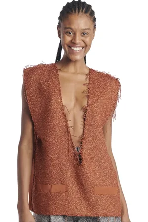 JEJIA Koszulki, Kobieta, brązowy, S, Lurex Vest