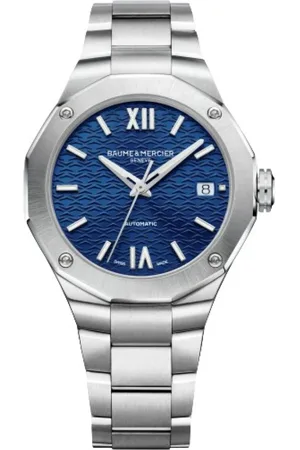 Baume et Mercier Akcesoria, Kobieta, Niebieski, ONE SIZE, Riviera 10679 Automatyczny Zegarek ze Stali