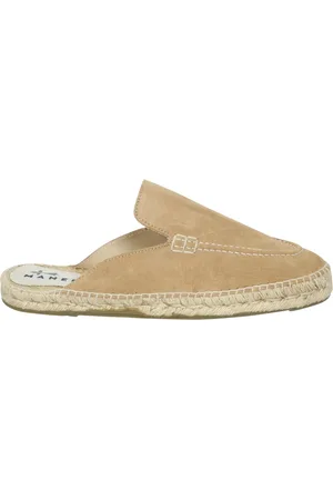 MANEBI Buty, Mężczyzna, Beżowy, 40 EU, Zamsz, Beżowe Espadryle z Zamszu