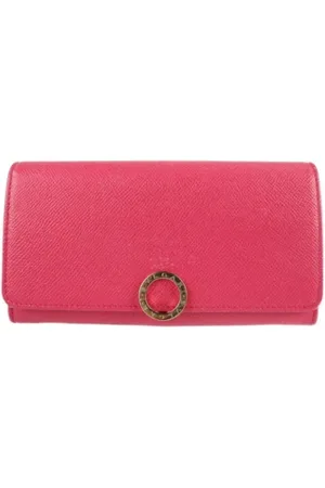 Bvlgari Pre-owned, Kobieta, Różowy, ONE SIZE, Pre-owned skórzane portfele