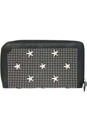 Jimmy Choo Pre-owned, Kobieta, Czarny, ONE SIZE, Skóra, Pre-owned skórzane portfele