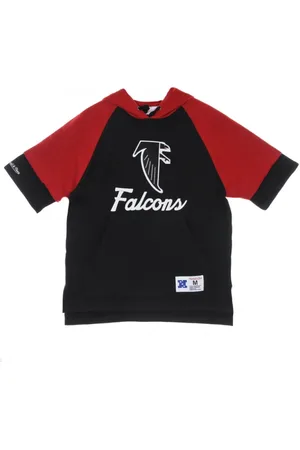 Mitchell & Ness Bluzy, Mężczyzna, Czarny, M, short-sleeved hooded sweatshirtfl fleece hoodie atlfal