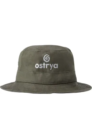 Ostrya Akcesoria, Mężczyzna, Zielony, ONE SIZE, Logo Print Bucket Hat