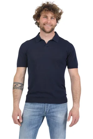 IRISH CRONE Koszulki, Mężczyzna, Niebieski, S, Fiji Polo Rękaw