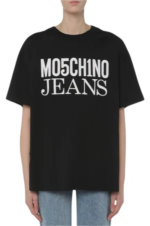 Moschino Koszulki, Kobieta, Czarny, M, Bawełniana koszulka