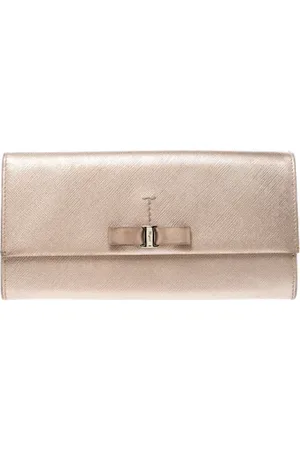 Salvatore Ferragamo Pre-owned, Kobieta, Beżowy, ONE SIZE, Pre-owned skórzane portfele