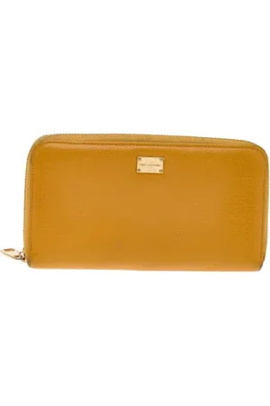 Dolce & Gabbana Pre-owned, Kobieta, Żółty, ONE SIZE, Pre-owned skórzane portfele