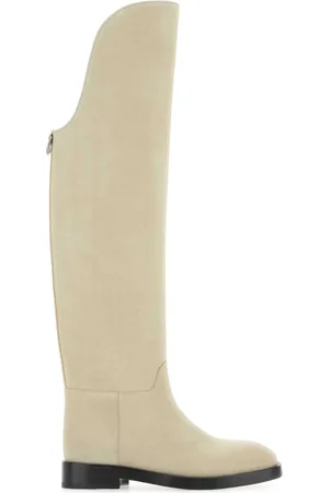 Durazzi Milano Buty, Kobieta, Beżowy, 37 EU, Zamsz, Piaskowe zamszowe buty jeździeckie