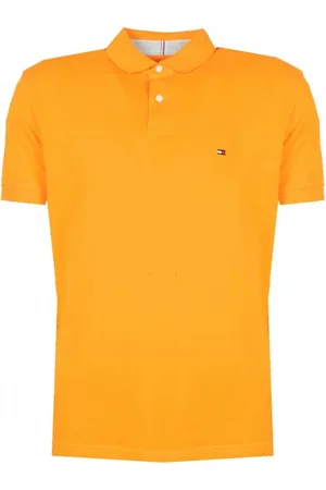 Tommy Hilfiger Koszulki, Mężczyzna, Pomarańczowy, M, Bawełna, Koszulka Polo