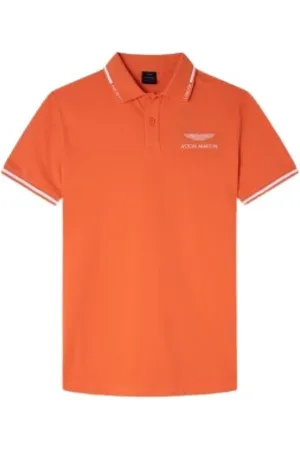 Hackett Koszulki, Mężczyzna, Pomarańczowy, S, Męska Polo z 100% Bawełny