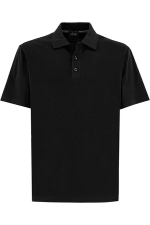 BRIONI Koszulki, Mężczyzna, Czarny, 2XL, Czarny Bawełniany Koszulka Polo dla Mężczyzn
