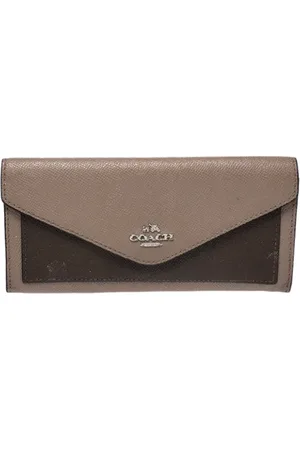 Coach Pre-owned, Kobieta, Beżowy, ONE SIZE, Pre-owned skórzane portfele